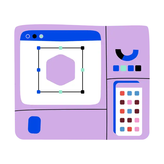 Illustration: GameHub platform with dashboard and game management