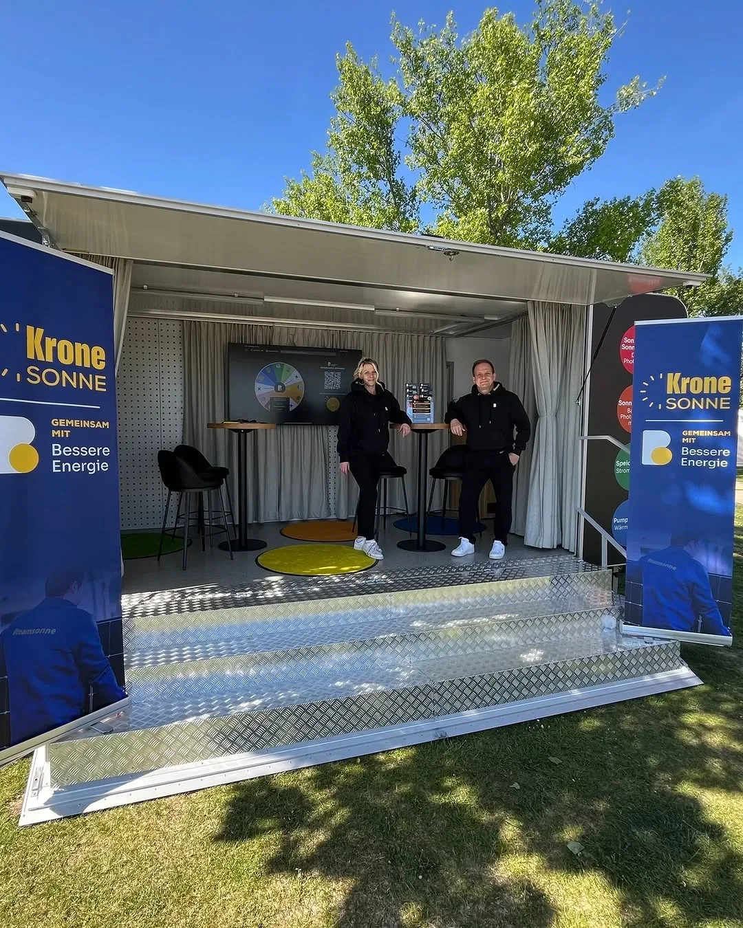 Burgenland Energie promotion stand as part of the Krone Sonne tour