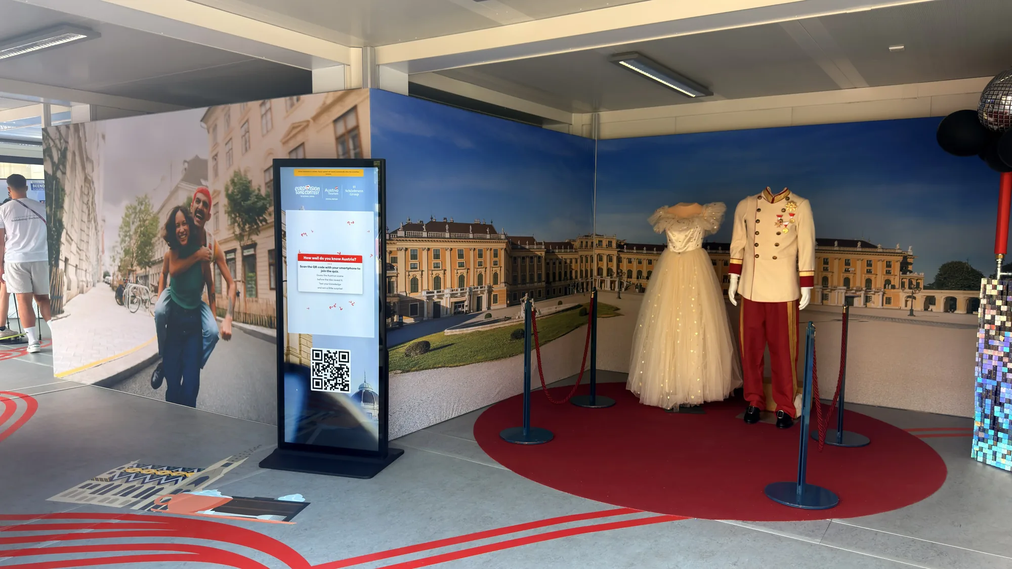 Austria quiz activation in the ESC container